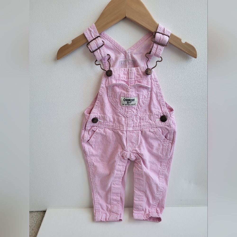 OshKosh B'gosh Pink Striped Overalls for Kids